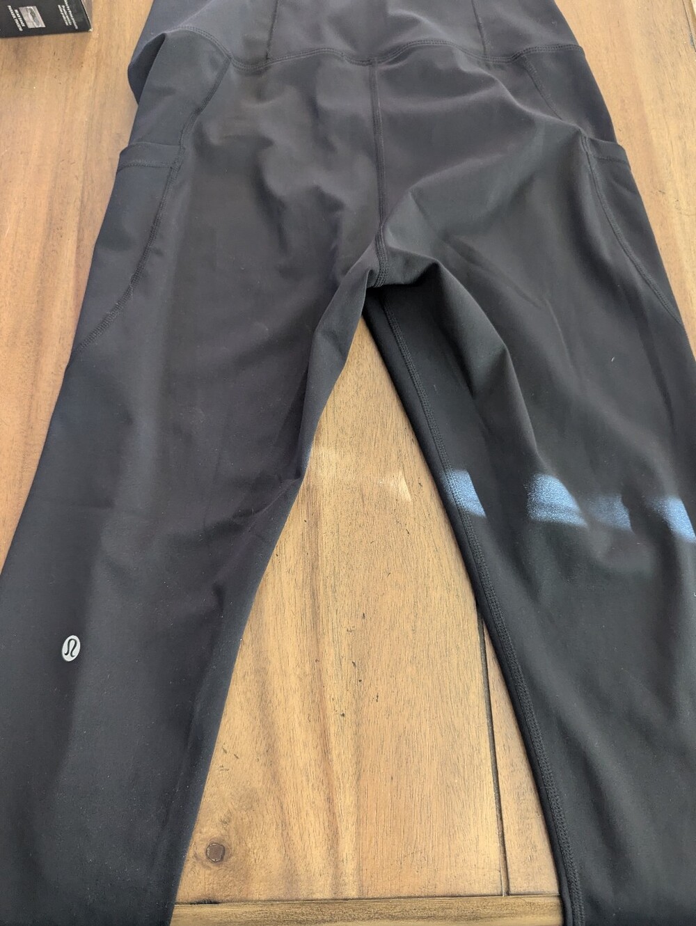 Black Leggings with Side Pockets & Waist Band Back Pocket